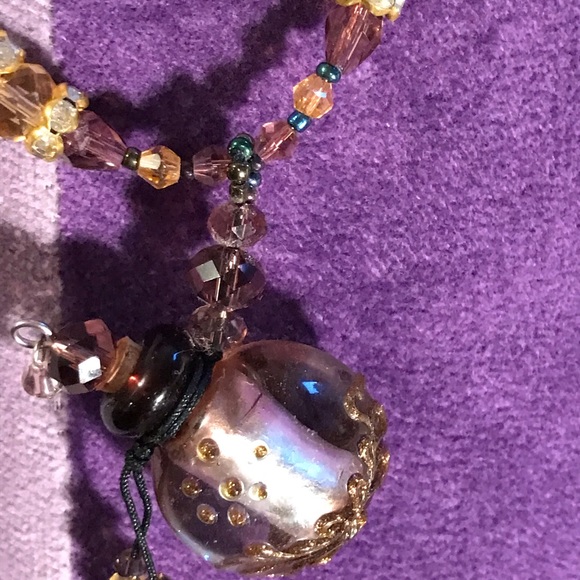 Glassblown Whimsical fairy dust necklace - Picture 3 of 6